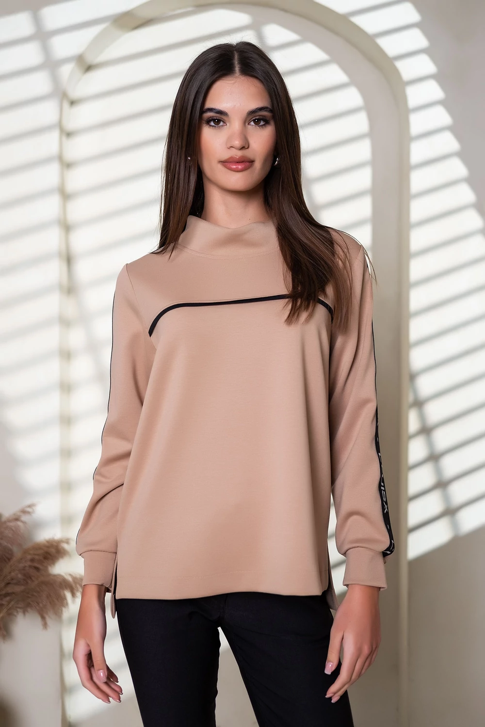 LUISA comfy szabadidő felső - Homok