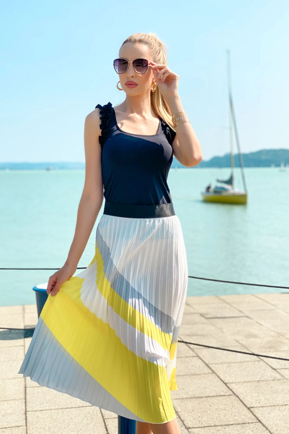 Laura top - Fekete