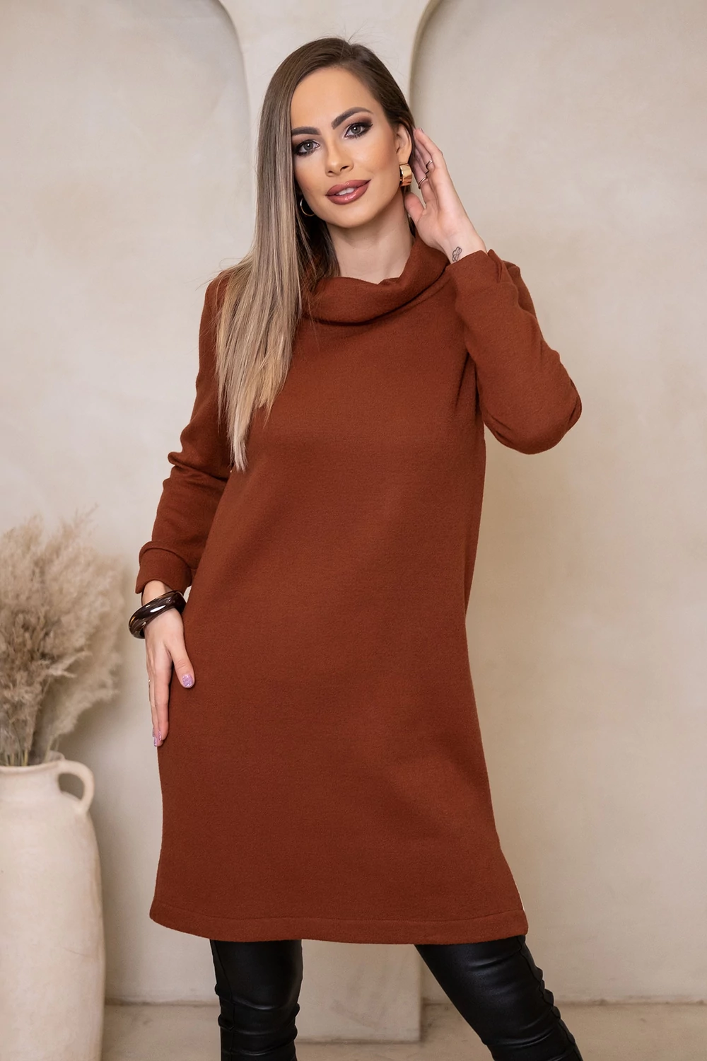 Léna tunikaruha - barna