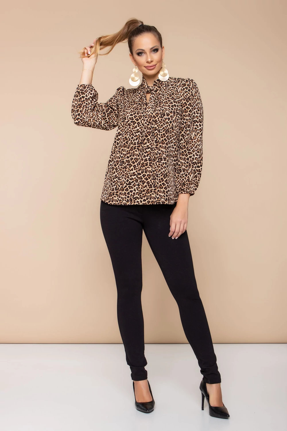 Ella blúz - homok ocelot