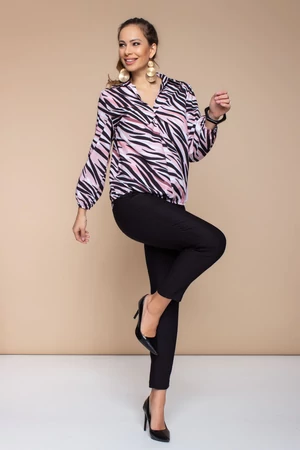 Angéla blúz- rózsaszín zebra