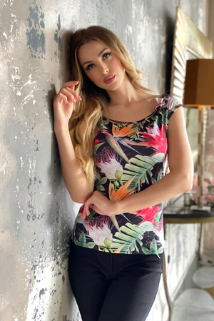 Elena top - Dzsungel mintás