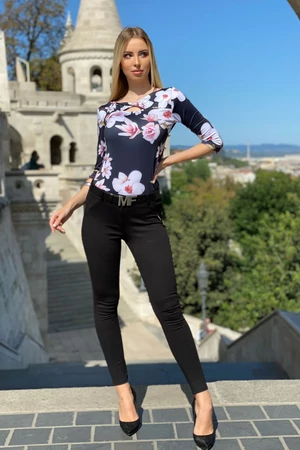 Pamela póló - virág mintás